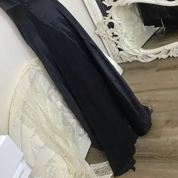 Dusk Black Silk/Sheer Dress NWT - Picture 6 of 10